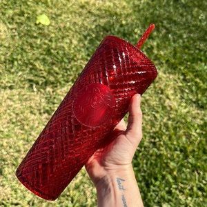 Red jeweled venti Starbucks cup